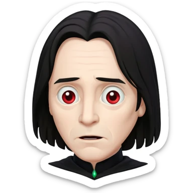 Severus Snape with heart eyes emoji looking surprised sticker