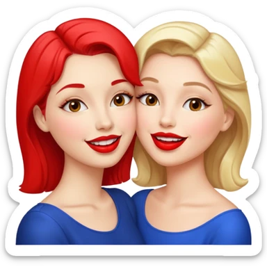 Lesbians kissing sticker