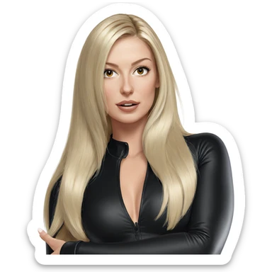 blonde beauty in bodysuit sticker