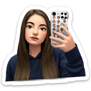 bathroom selfie with reflection sticker