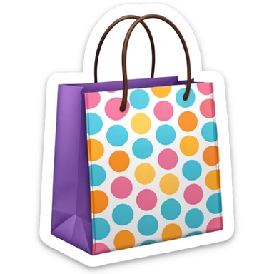 aesthetic shopping bag with pattern sticker