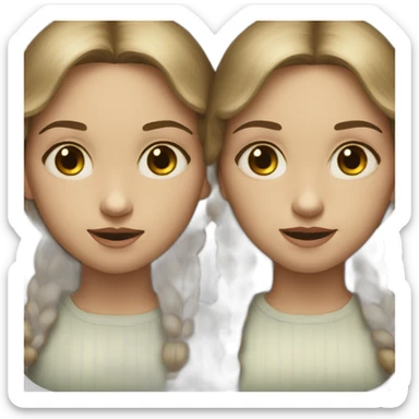 The shinning twin sisters sticker