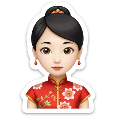 chinese alien, cheongsam
 sticker