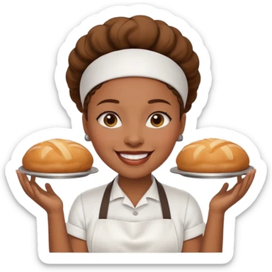 Street Baker black woman  sticker