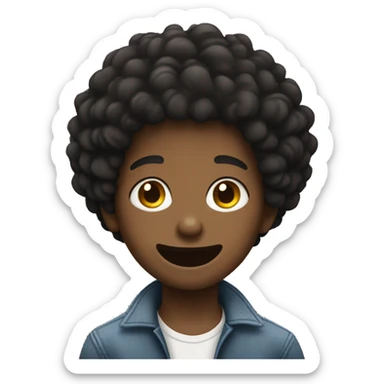 afro boy yapping sticker