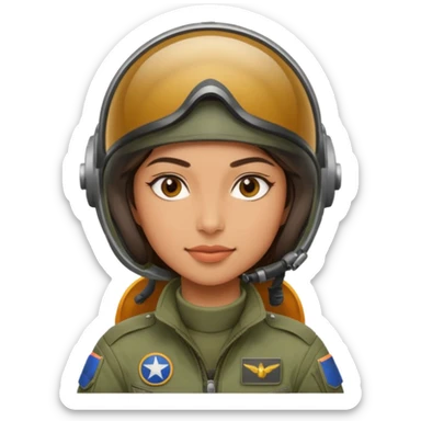 Piloto de caza mujer  sticker