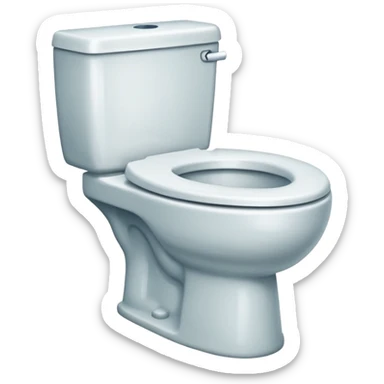 Toilet With small hairs in the water sticker