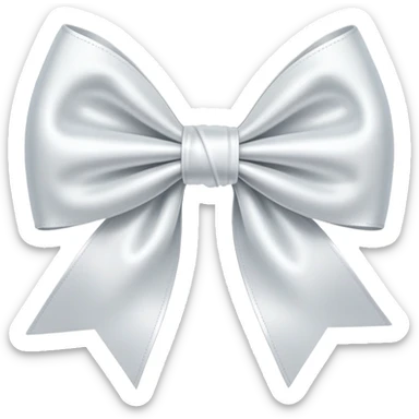 white bows sticker