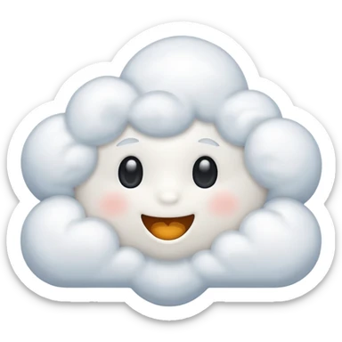 cloud happy sticker