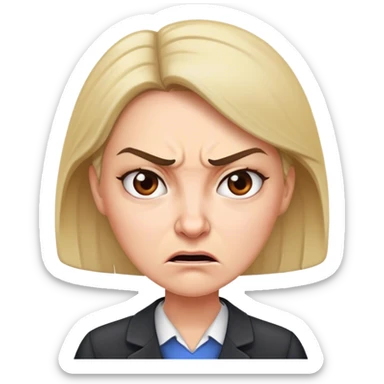  Angry female teacher sticker