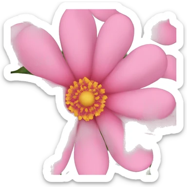 A pink flower sticker