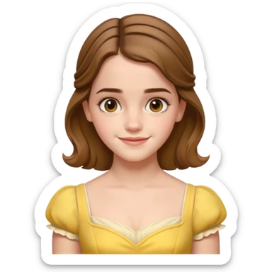 emma watson as belle Cinematic Realistic sticker