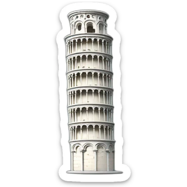 Leaning tower of pisa sticker