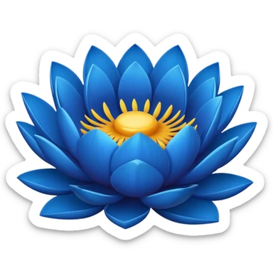 Blue lotus sticker