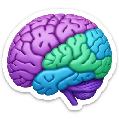 Cérebro colorido sticker