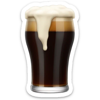 Pint of dark beer  sticker
