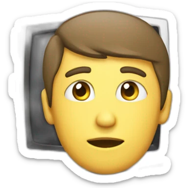 cabeza de televisor con cuerpo de persona sticker