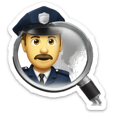 Policier loupe sticker