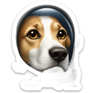 Laika astronaut dog sticker