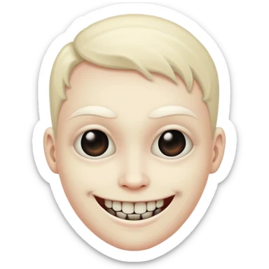 Weird creepy smile  sticker