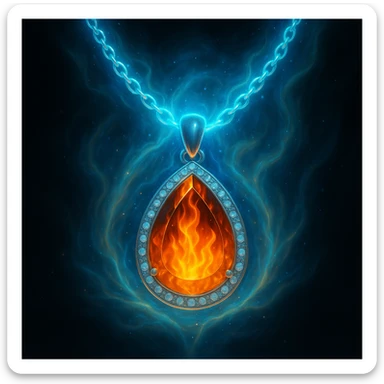 Make the necklace floating and ethereal, with a glowing aura sticker