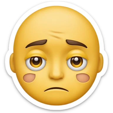 Unhappy face emoji sticker