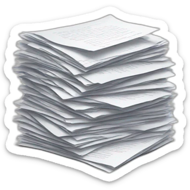 Pile of papers sticker