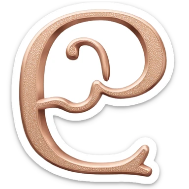 P.S. letters rose gold colour  sticker