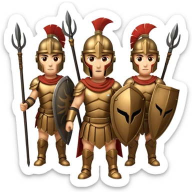 phalanx soldier formation, spartan sticker