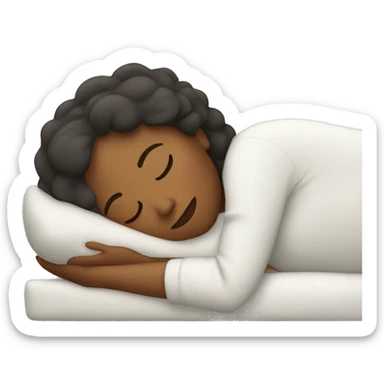 A women sleeping  sticker