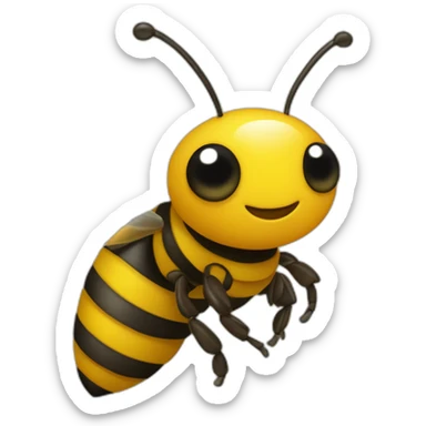 Panal de abeja con una abeja alrededor sticker