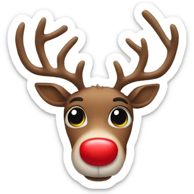 Red Nosed Reindeer sticker