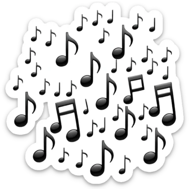 rain and music minimalist sticker