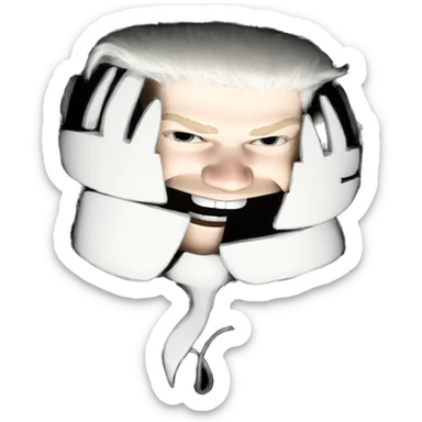 lonely boy on black background sticker