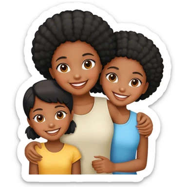 Trio black girls  sticker