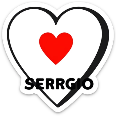 Cuore con scritto Sergio sticker