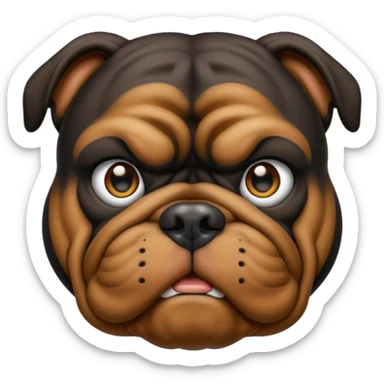 black bulldog Y3 sticker