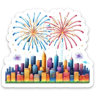 Fireworks city sticker