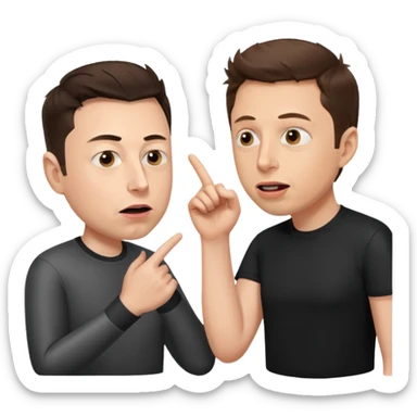 argument between Elon musk and Sam Altman sticker