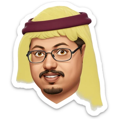 male portrait with glasses sticker