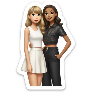 Taylor swift with Olivia rodrigo  sticker