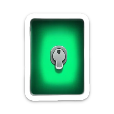 open safe in the middle of the emerald sticker