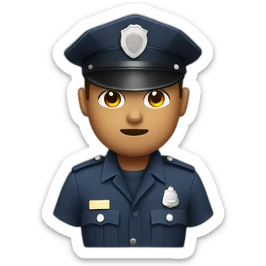 Policeman with mushroom hat sticker