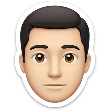 realistic monochrome portrait of male sticker