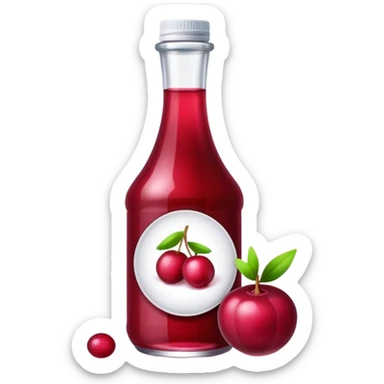 Cranberry juice bottle sticker