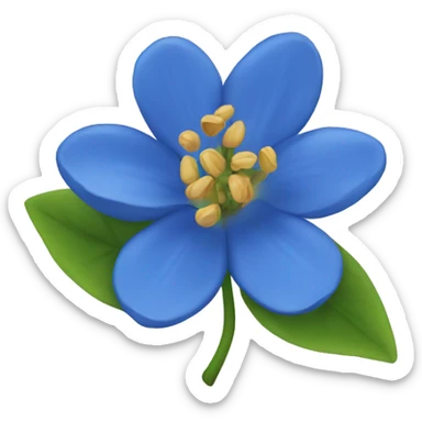 Flor azul sticker