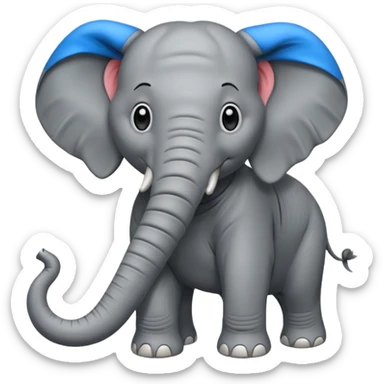 elephant freaking sticker