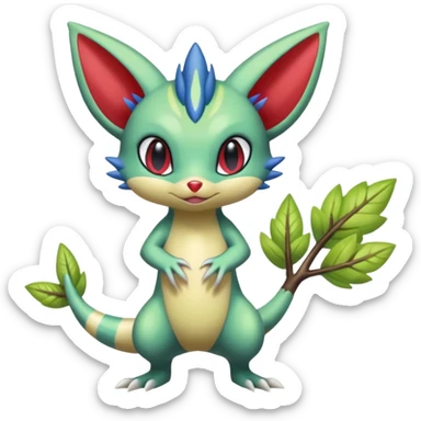 Sneasel-Furret-Treecko-Celebi-fusion sticker