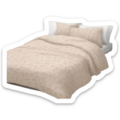 bedding with bed sticker
