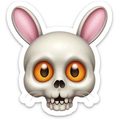 tête de mort + oreille de lapin + yeux GG sticker